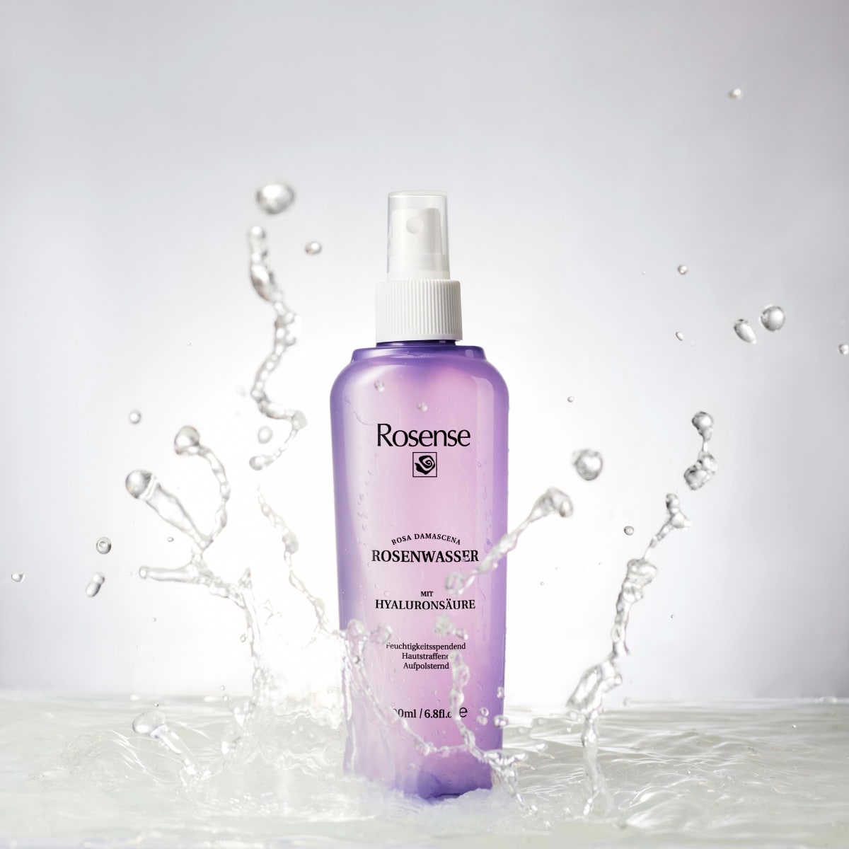 Gesichtswasser Rosenwasser mit Hyaluronsäure, 200 ml
