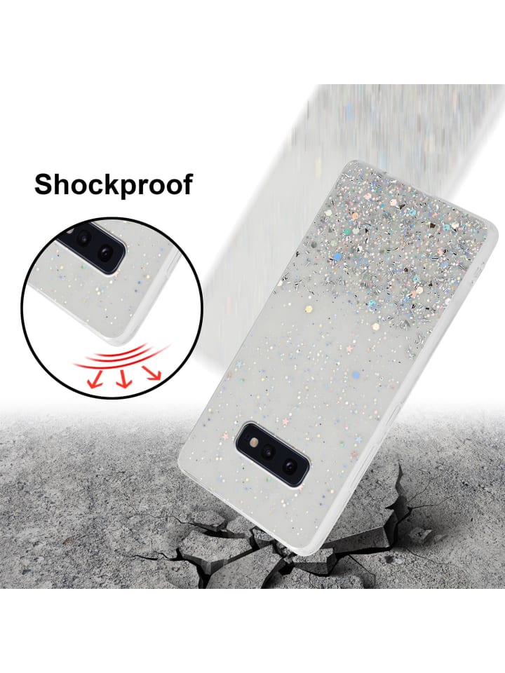 cadorabo Hülle für Samsung Galaxy S10e Glitter in Transparent mit Glitter günstig kaufen onesize