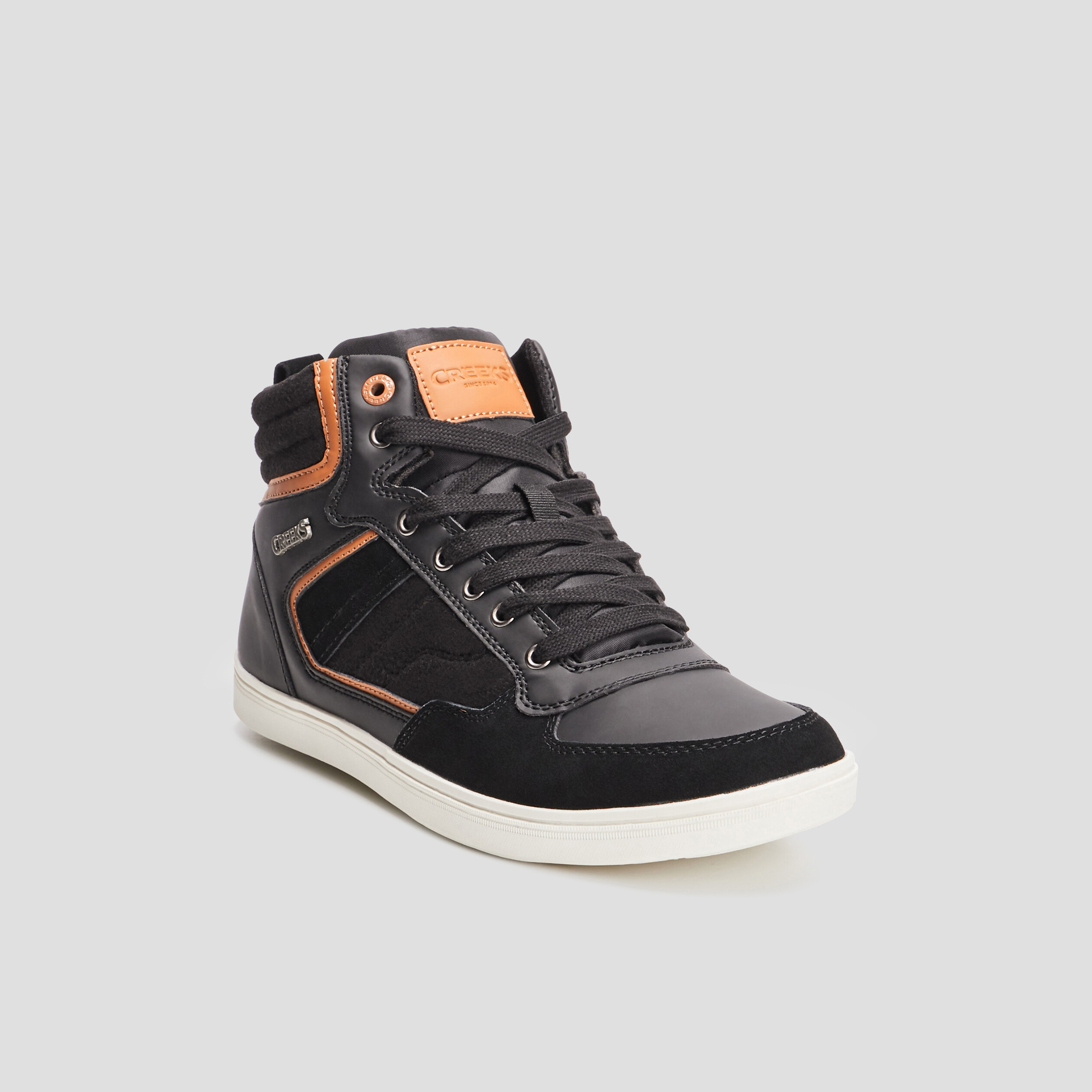 Baskets montantes Creeks noir homme | La Halle