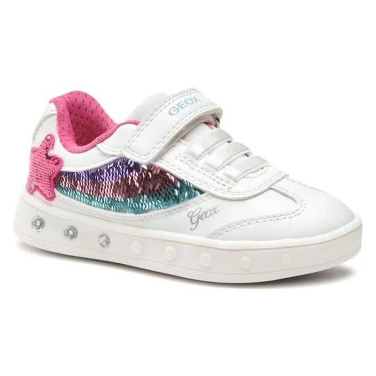 Baskets GEOX J SKYLIN GIRL B blanc