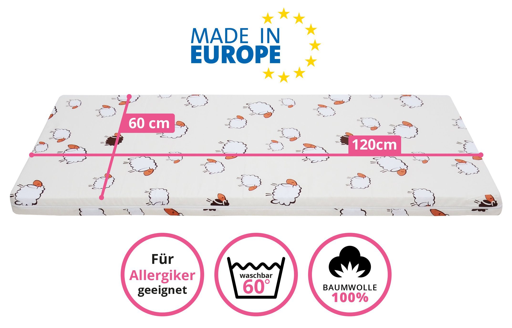 Kindermatratze, Best for Kids, 6 cm hoch, (Set)