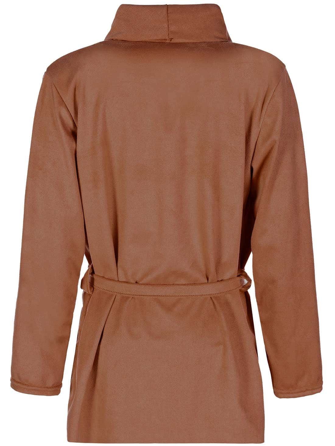 KMISSO Cardigan Mädchen Velour Cardigan mit Bindeschnur 30225 (1-tlg) mit Bindegürtel