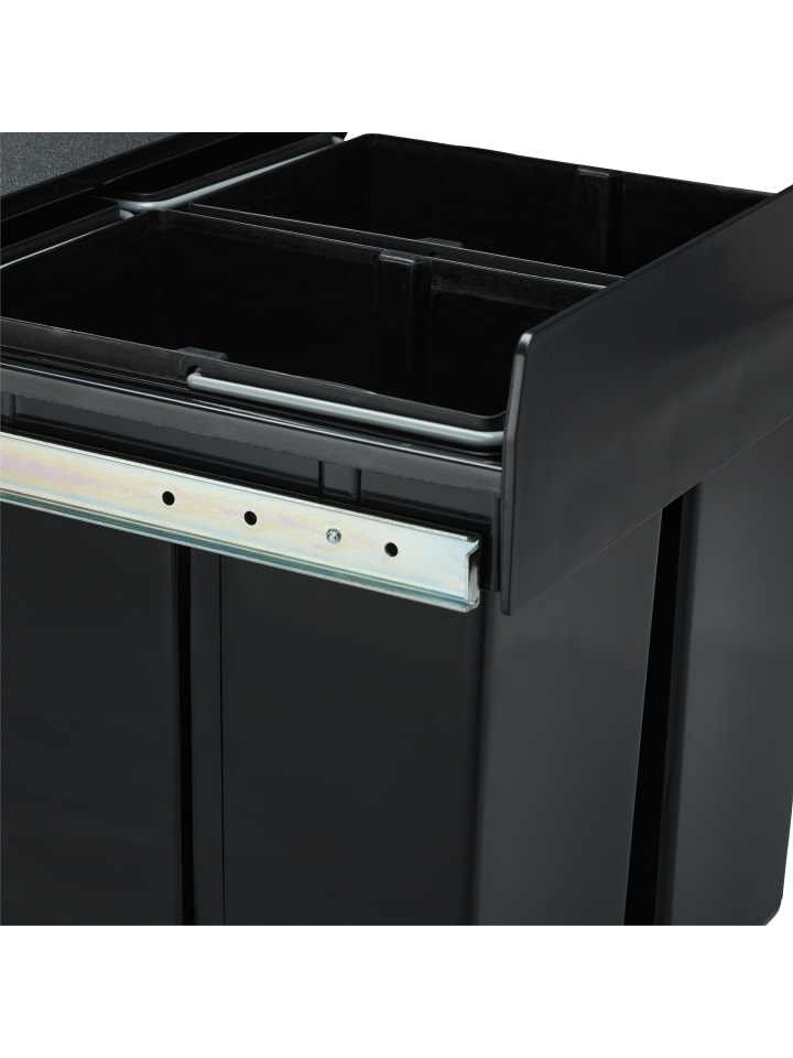 relaxdays Mülltrennsystem Schwarz 4x8L günstig kaufen onesize