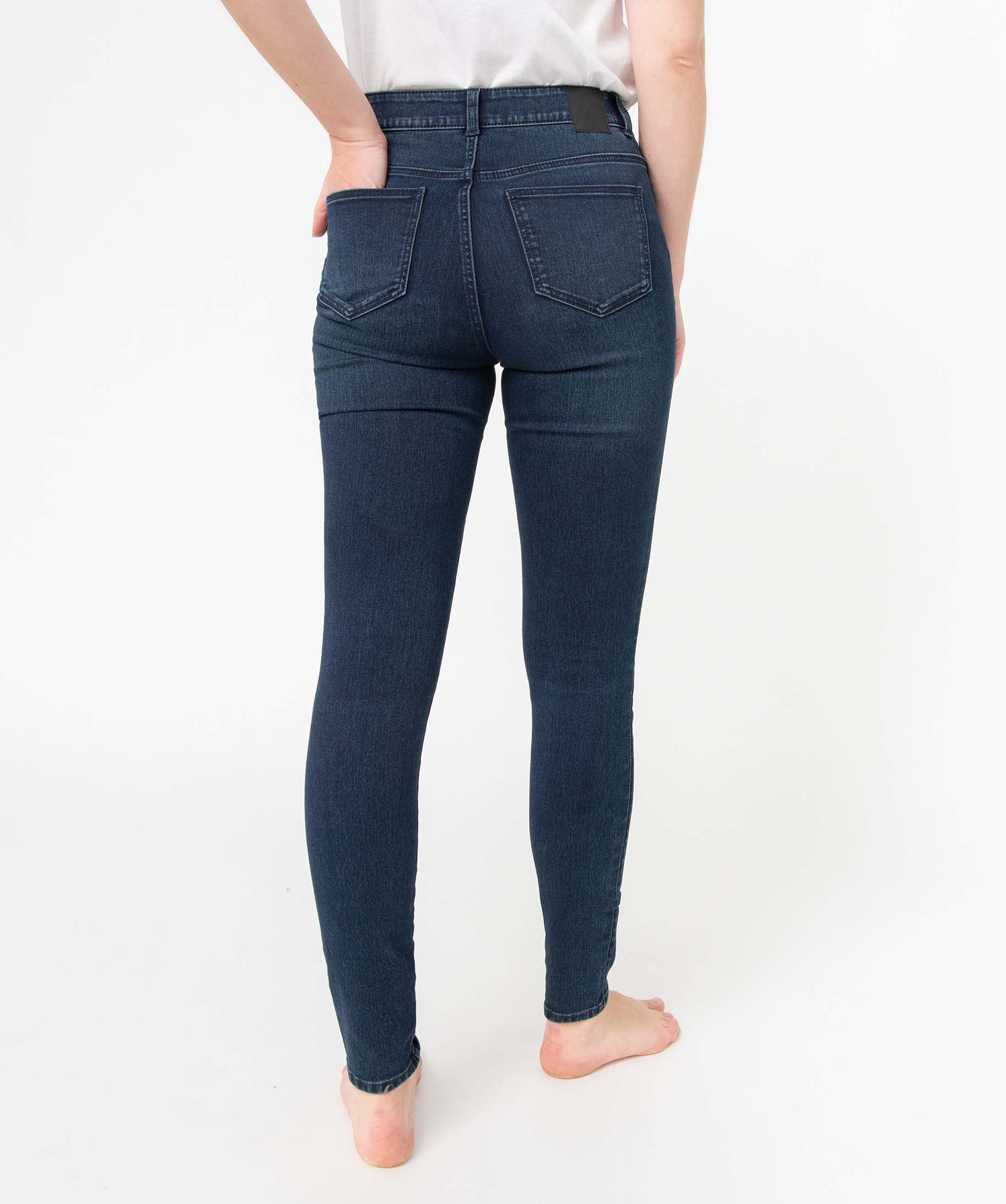 Jean femme coupe skinny taille haute blue black | GEMO