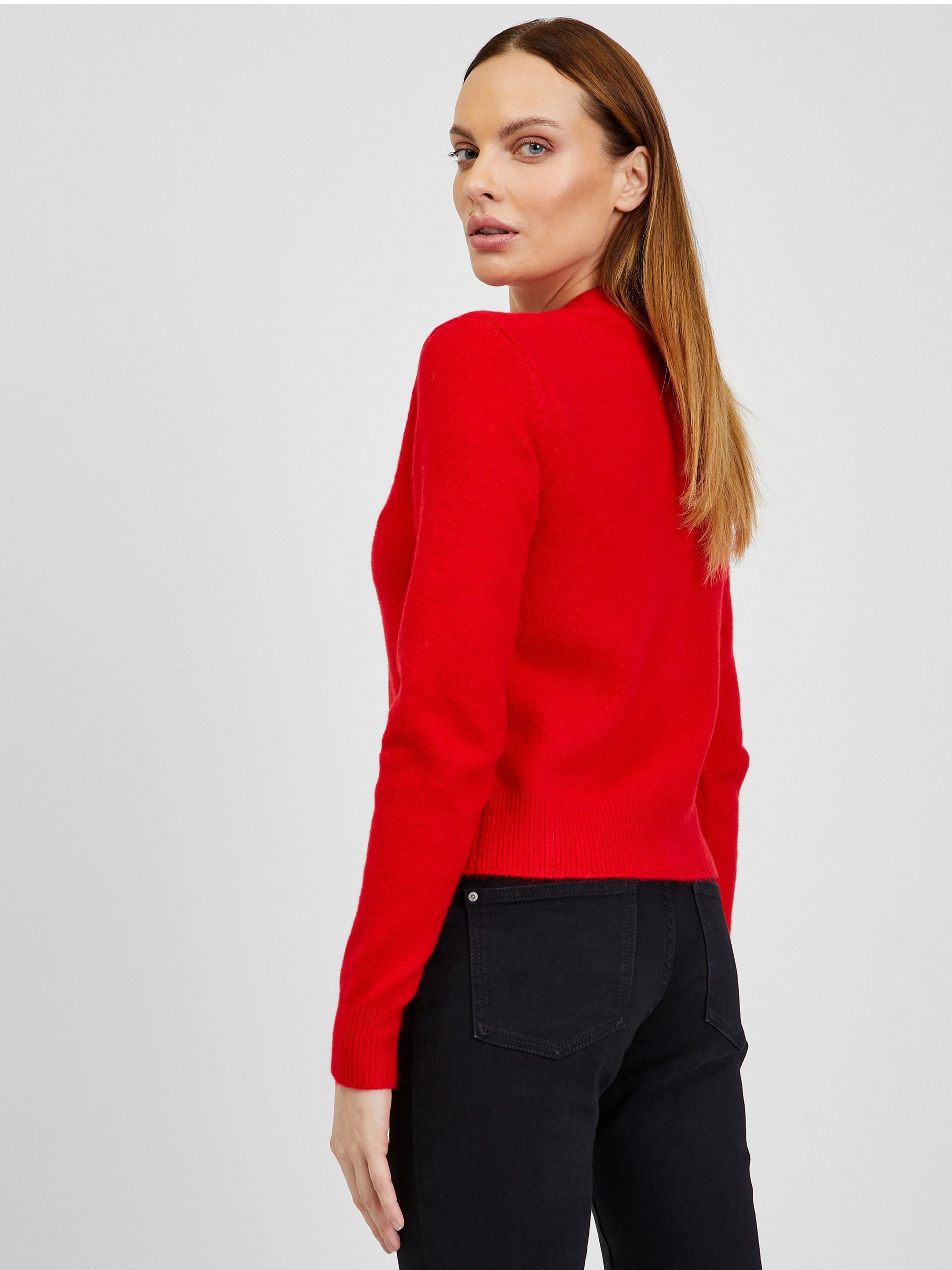 Roter Damen Cardigan mit Wolle ORSAY