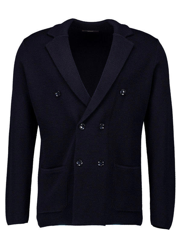 BOGGI MILANO, Stricksakko, Merinowolle extrafein, navy