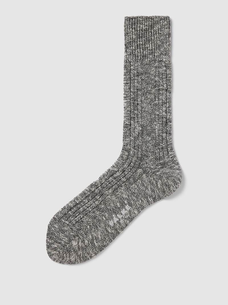 Socken in melierter Optik Modell 'Pile' in anthrazit meliert