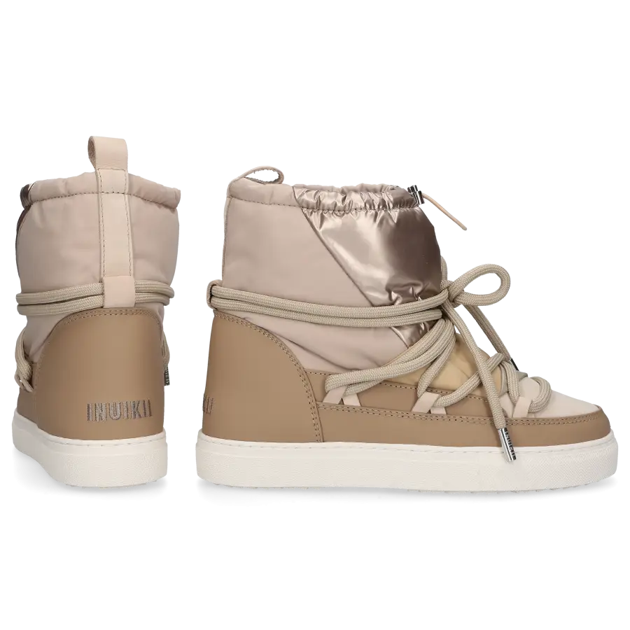 INUIKII - Snowboots PUFFER LOW Materialmix - beige