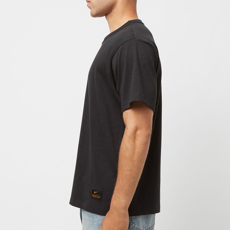 NIKE Life Shortsleeve Knit Top black/black/white