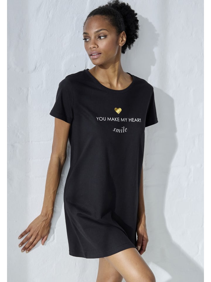 VIVANCE DREAMS Sleepshirt in schwarz günstig kaufen