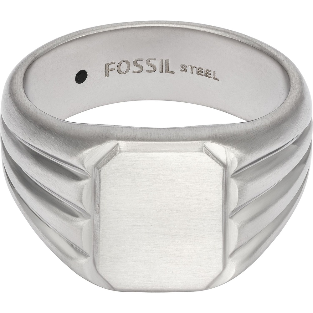 Fossil Bague pour hommes Acier inoxydable argent Bague