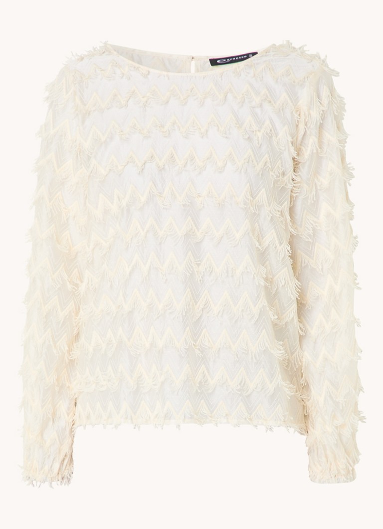 Expresso Semi-transparent top with fringes