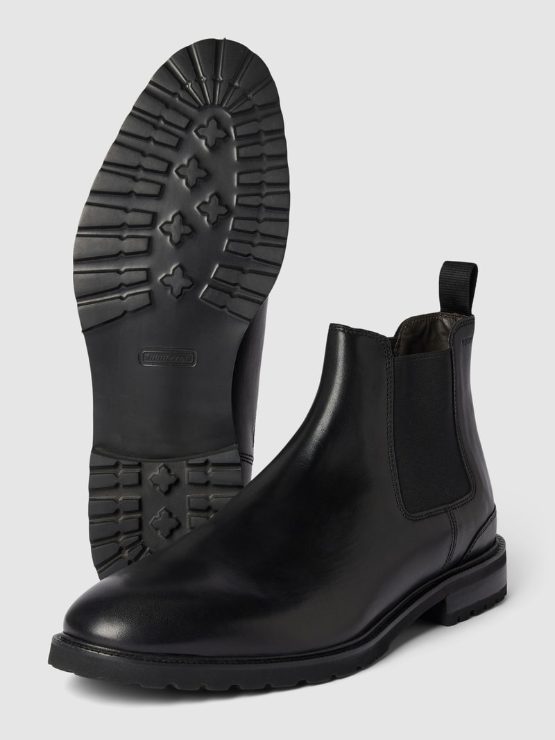 Chelsea Boots mit Label-Details Model 'Danilo' in schwarz