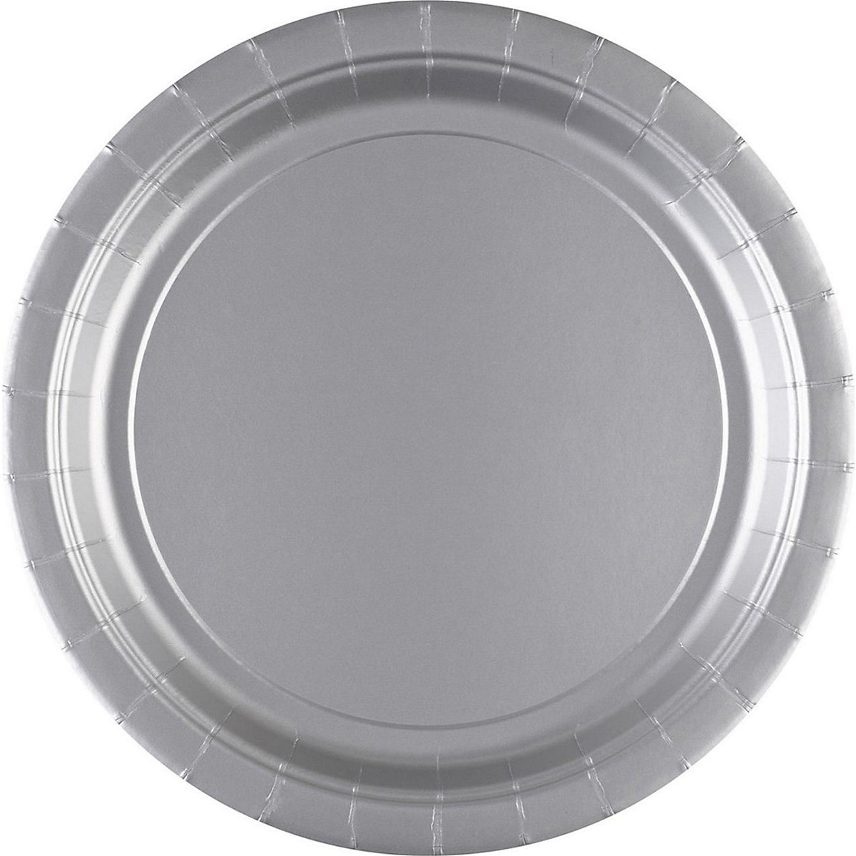 Pappteller D23cm silber 8er