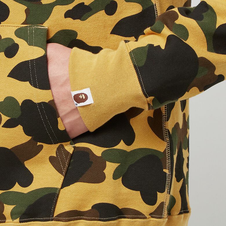 A Bathing Ape 1ST Camo Shark Full Zip Hoodie gelb