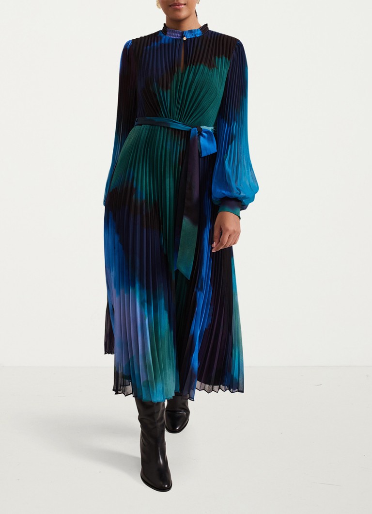 Vestido midi Sophie de Phase Eight Petite con cinturón plisado