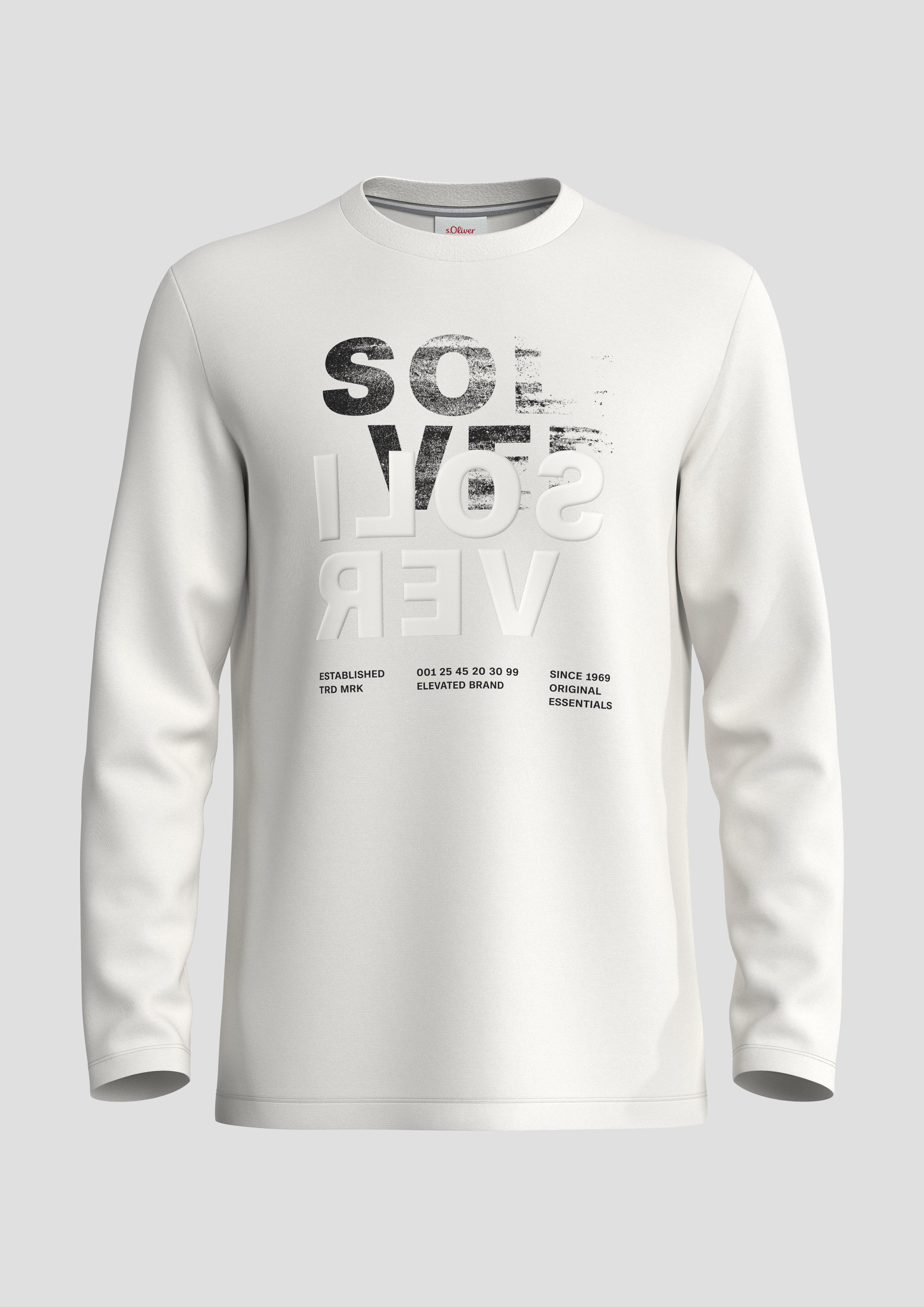 Longsleeve mit gummiertem Label-Print  2138671-01D1