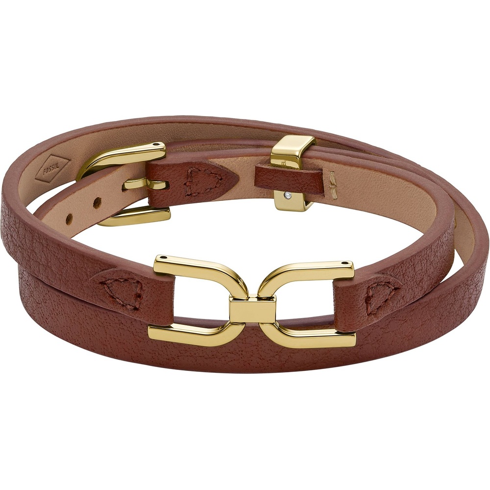 Fossil Bracelet Acier inoxydable, Cuir Bracelet