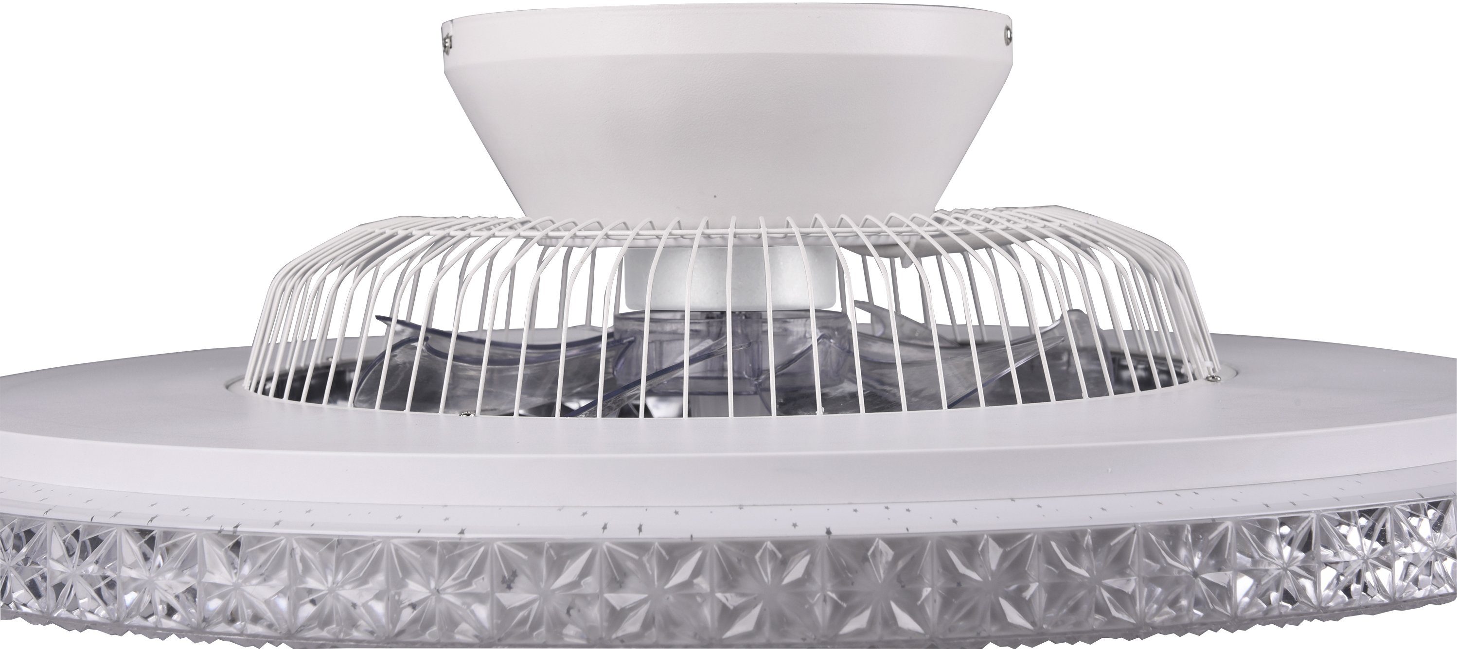 TRIO Leuchten LED Deckenleuchte Harstad, Timerfunktion, Ventilatorfunktion, LED fest integriert, Neutralweiß, mit Ventilator, Fernbedienung., Leuchte/ Ventilator getrennt schaltbar