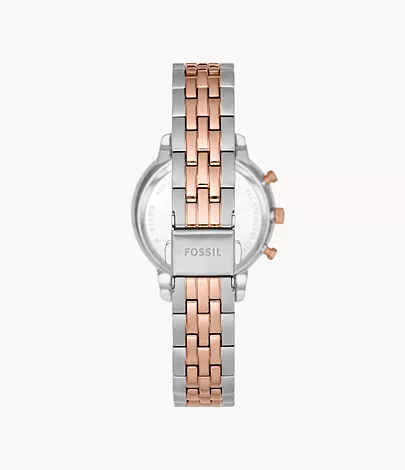 Fossil Uhr Chronograph Neutra Edelstahl zweifarbig