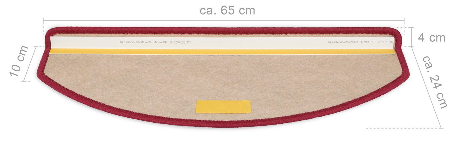 Stufenmatte Multistripe 16 Stück, Metzker®, halbrund, Höhe: 6 mm, 16 Stück im Set - Bunt
