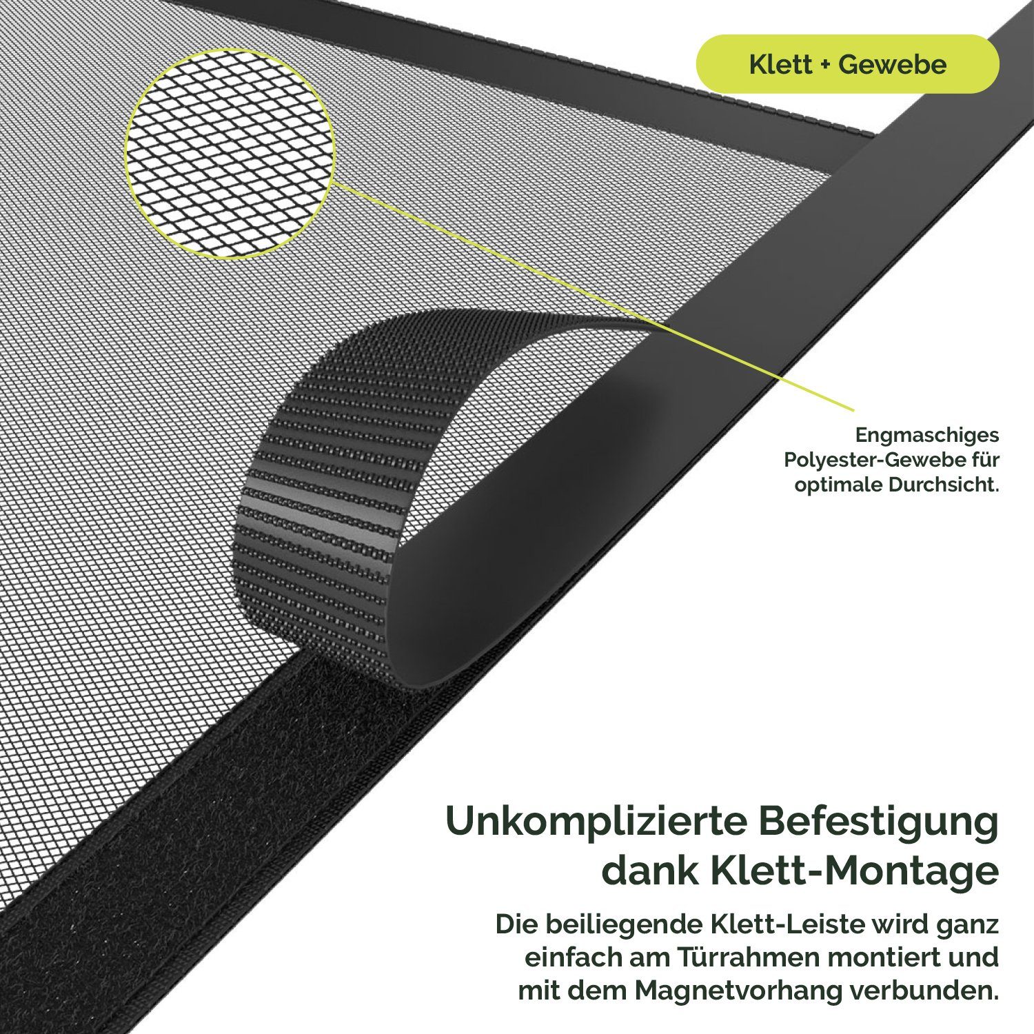 Nematek Insektenschutz-Vorhang Magnet Fliegengitter Tür Magnetvorhang - Insektenschutz Balkontür
