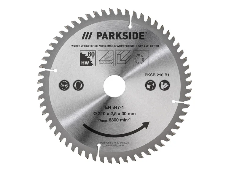 Lâmina de serra circular PARKSIDE® PKSB 210 B1, Ø 21 cm