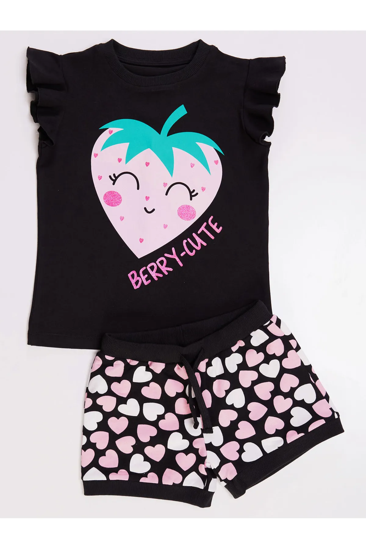Denokids  Berry Cute T-Shirt-Shorts-Set für Mädchen