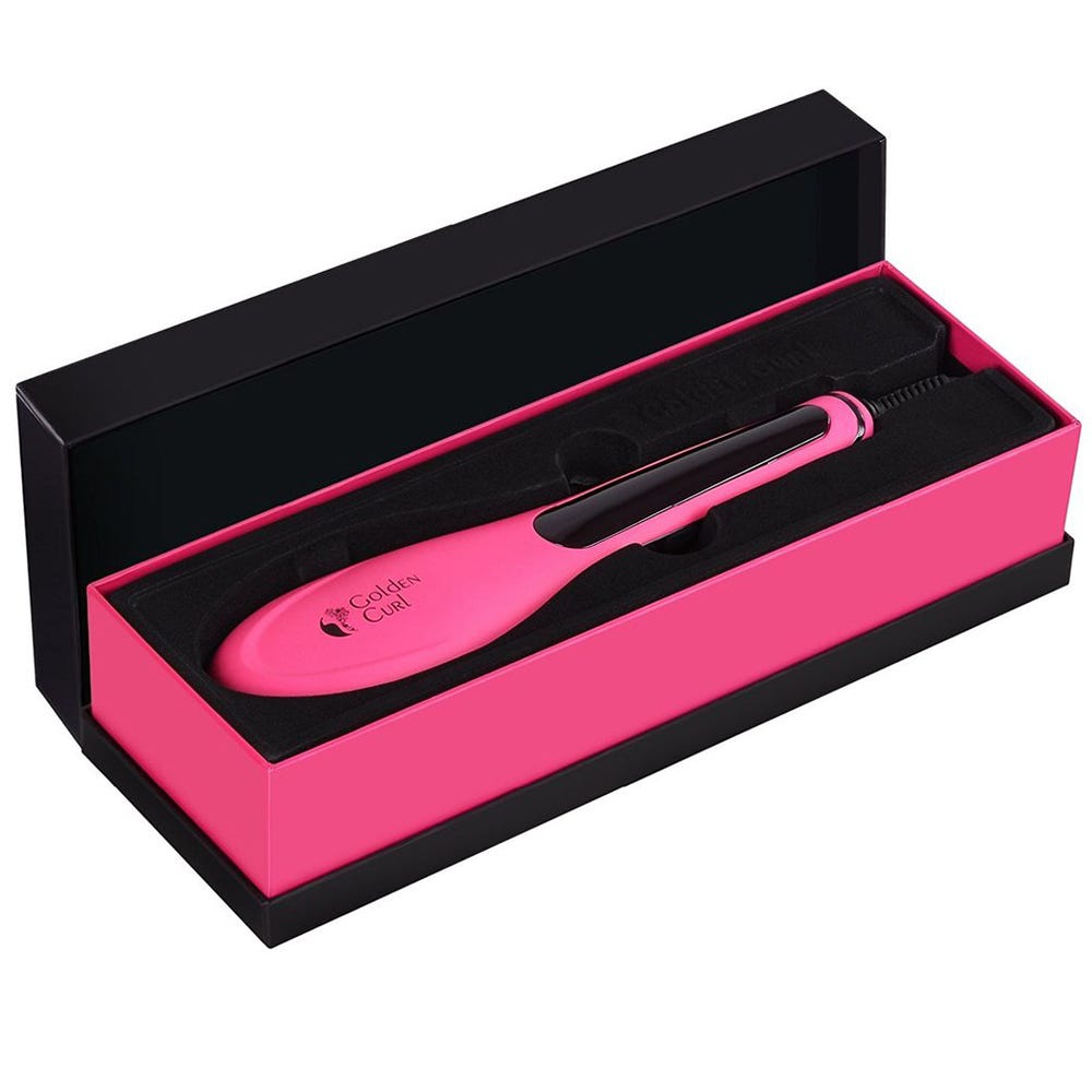 Golden Curl Str8 Haarglätter Bürste (Pink)