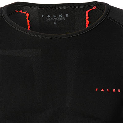 Falke, Longsleeve, Tight Fit, Mikrofaser, schwarz