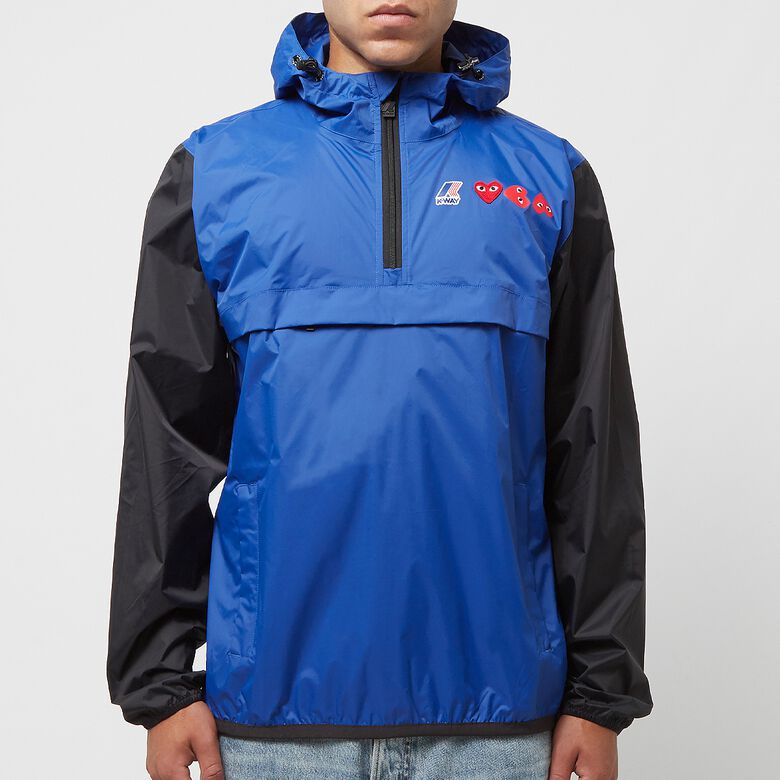 Comme des Garcons Play K-Way Half Zip Jacket blue/black