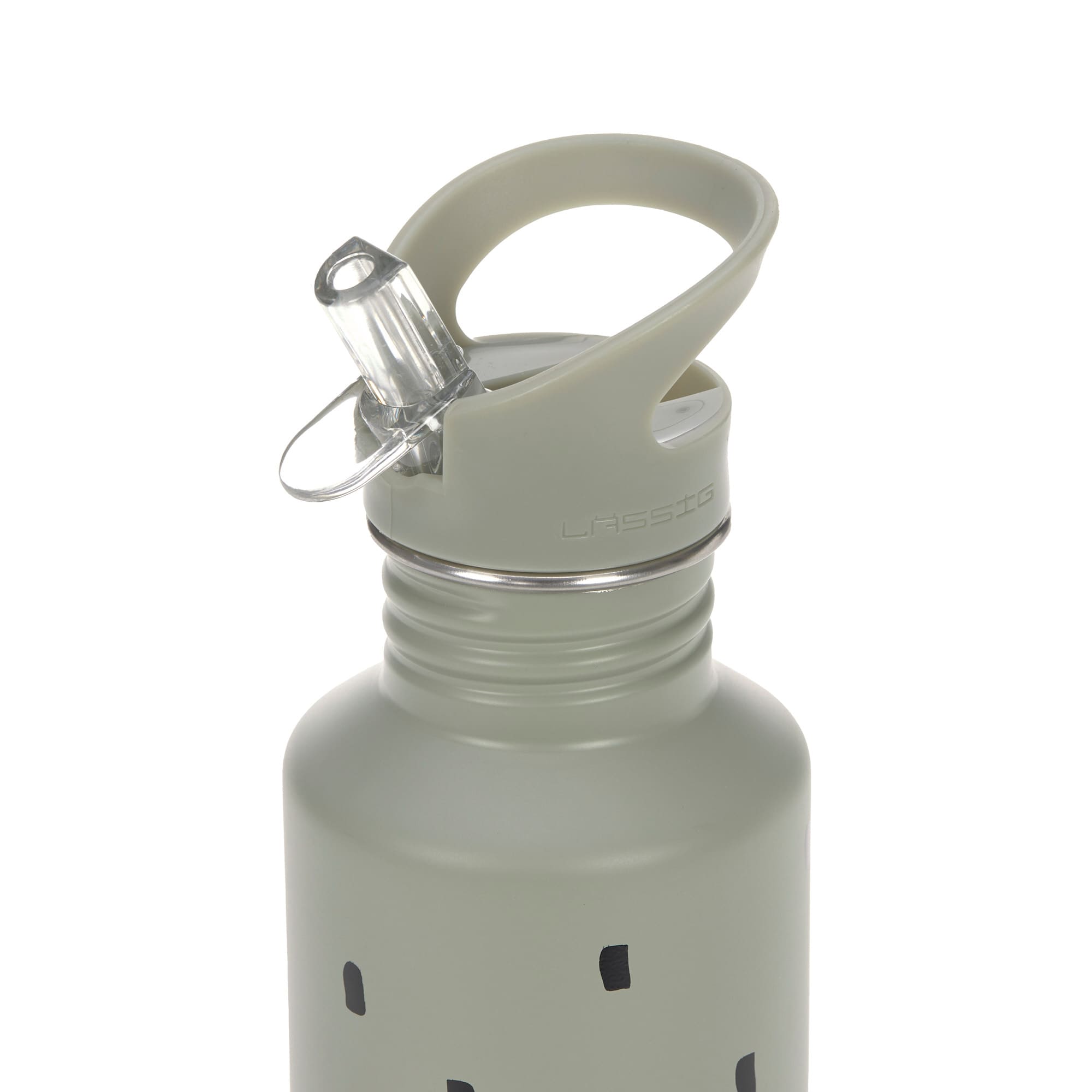 Edelstahl Kinder Trinkflasche - Happy Prints, Oliv