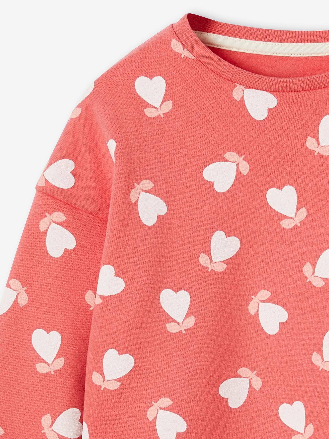 Vertbaudet Mädchen Sweatshirt  Oeko-Tex - rot herzen