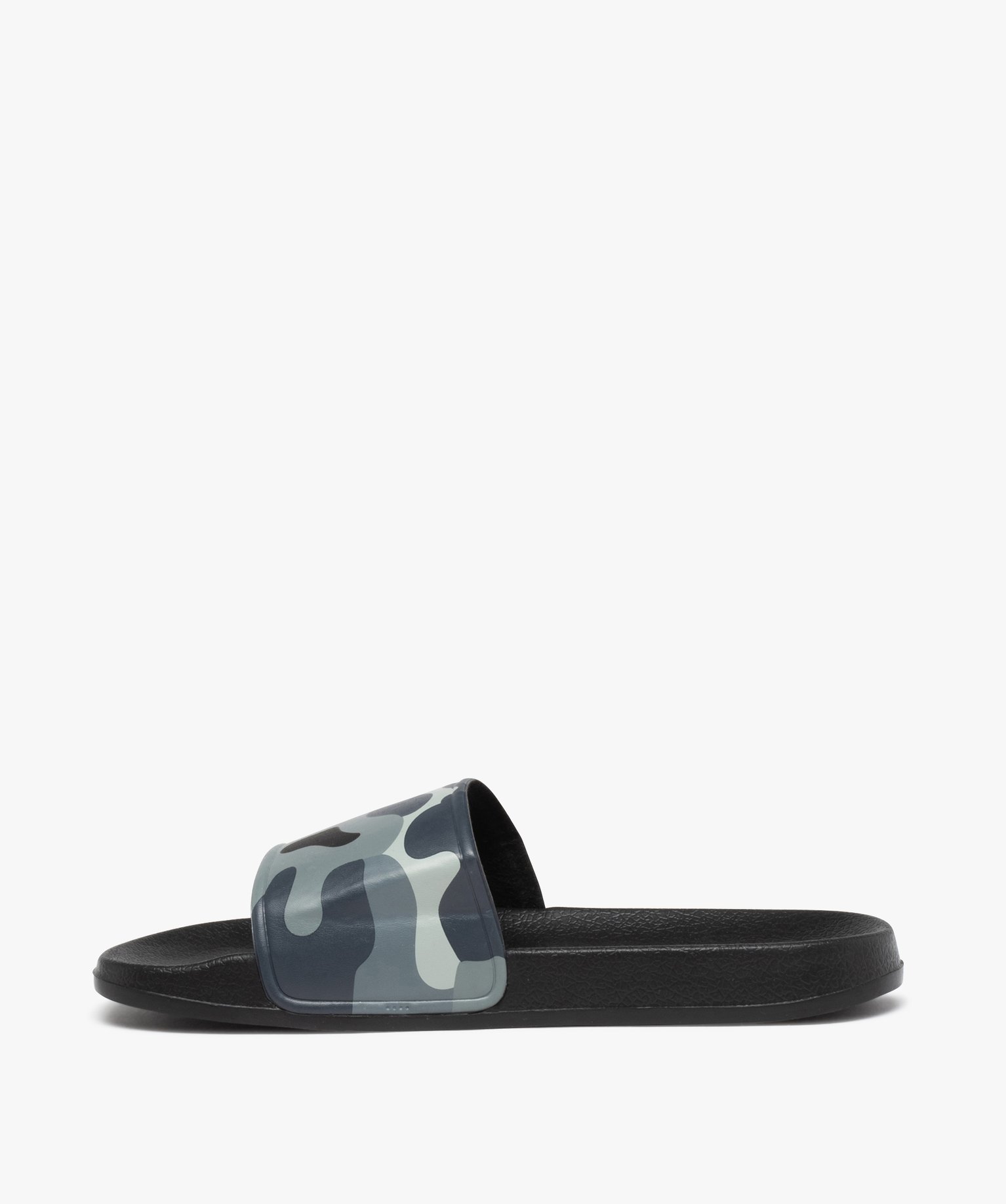 Mules de piscine Garçon à bandeau camouflage gris | GEMO