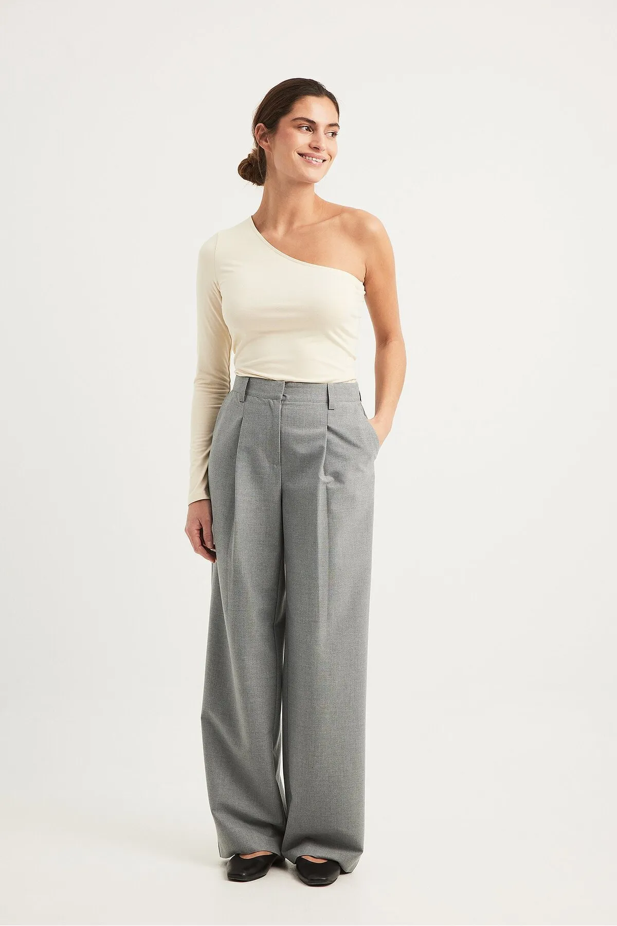 NA-KD  Bluse - Weiß - Regular Fit