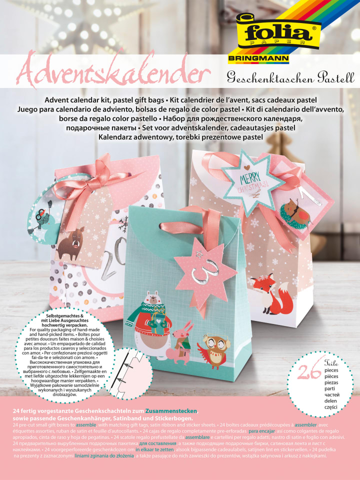 folia PAPER Adventskalender-Bastelset 