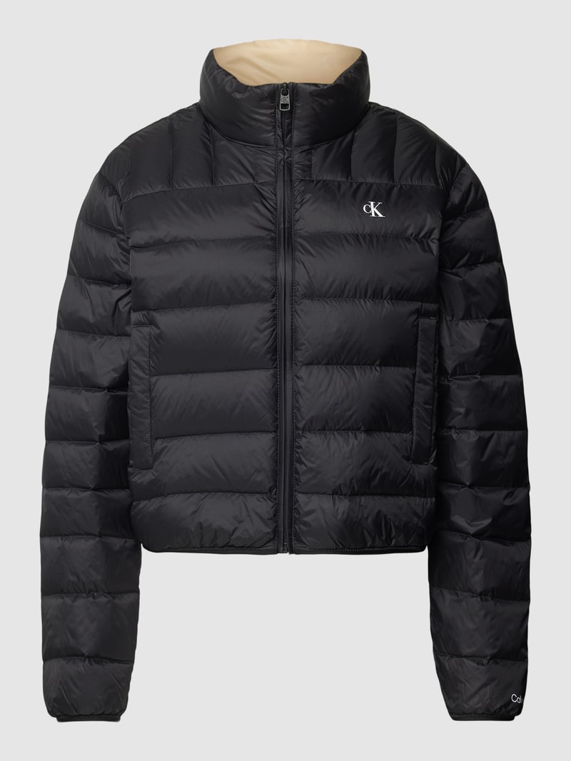 Steppjacke mit Label-Detail in black