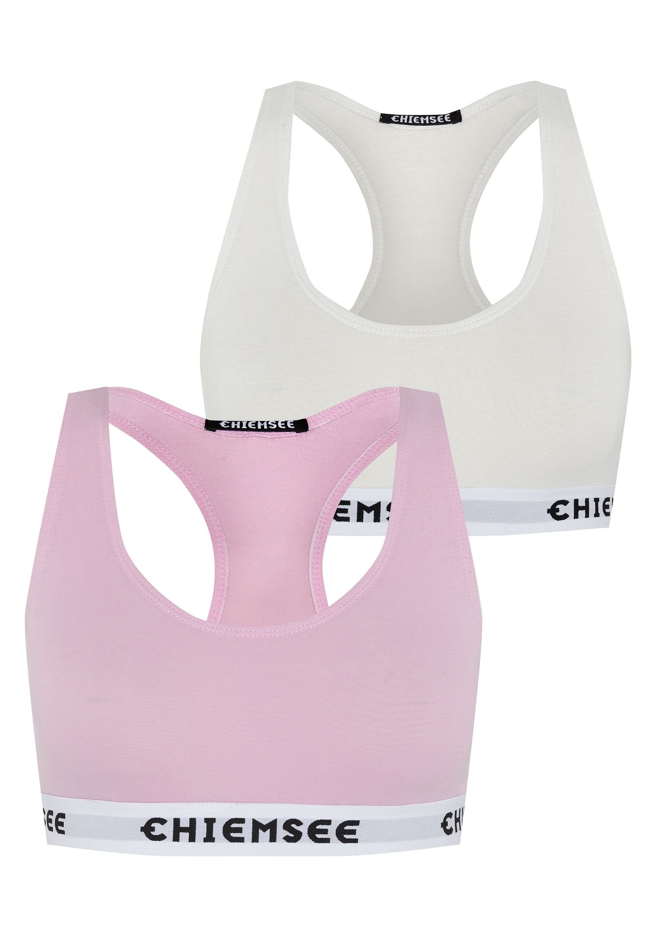 Chiemsee Sport-BH 2er-Pack Bustier mit Logos 2 (Set)