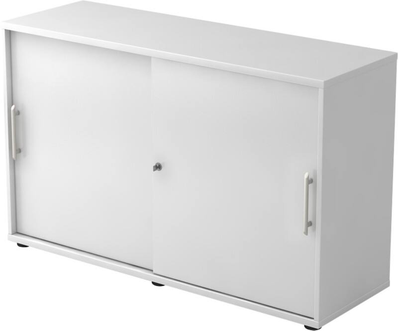 Hammerbacher Schiebetürenschrank Spanplatte 1 Fachboden Abschließbar 1.200 x 400 x 748 mm Weiß