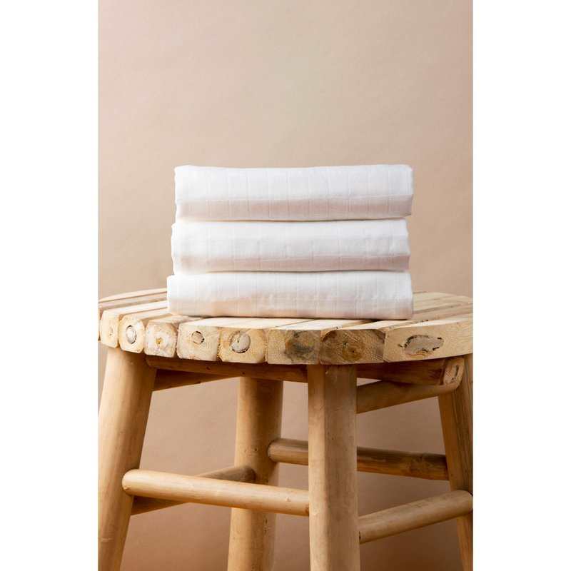 Set de 3 langes Coton Bio unis