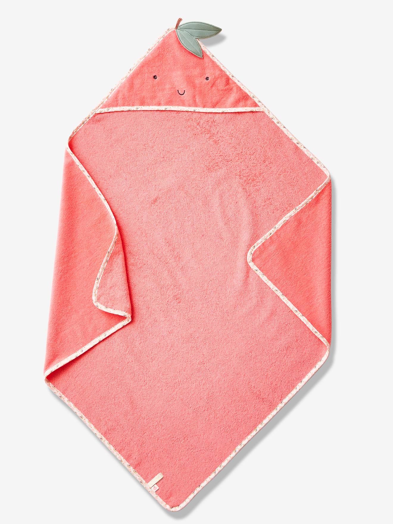 Cape de bain bébé Pommes d'amour rose
