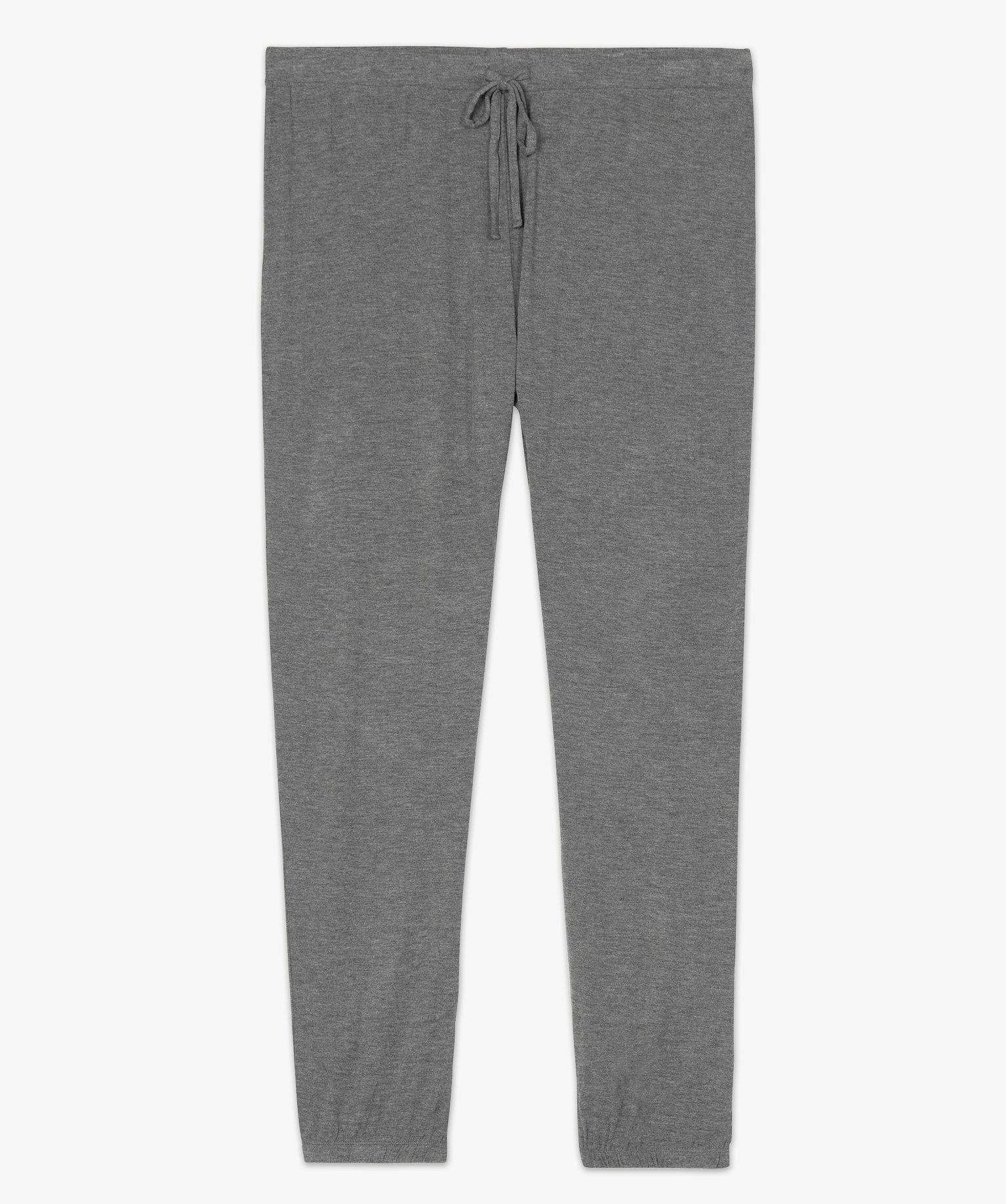 Pantalon de pyjama femme grande taille resserré dans le bas gris fonce | GEMO