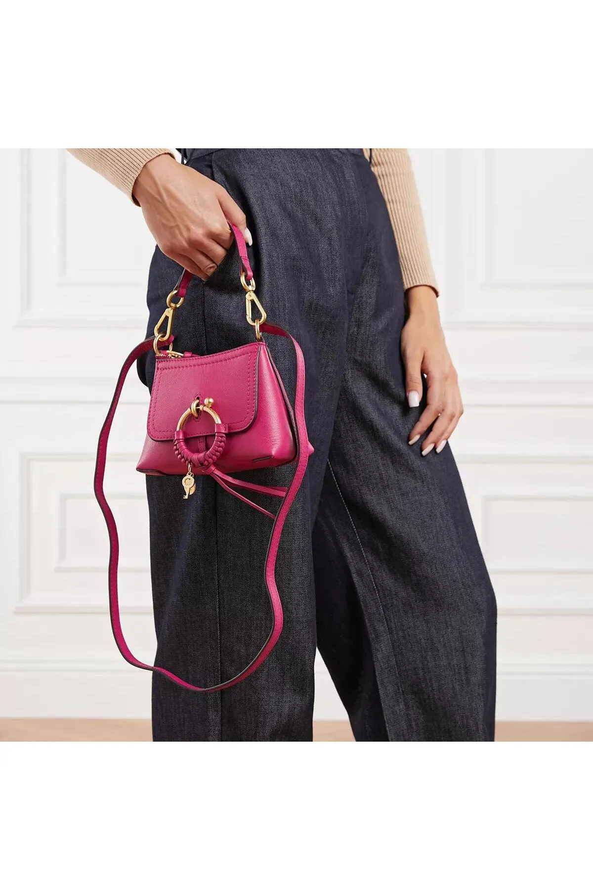 See by Chloé  Joan Umhängetasche Mini Leder Magnetrosa
