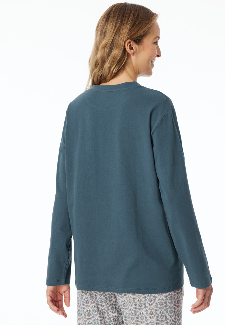 Shirt langarm rundhals jeansblau - Mix+Relax