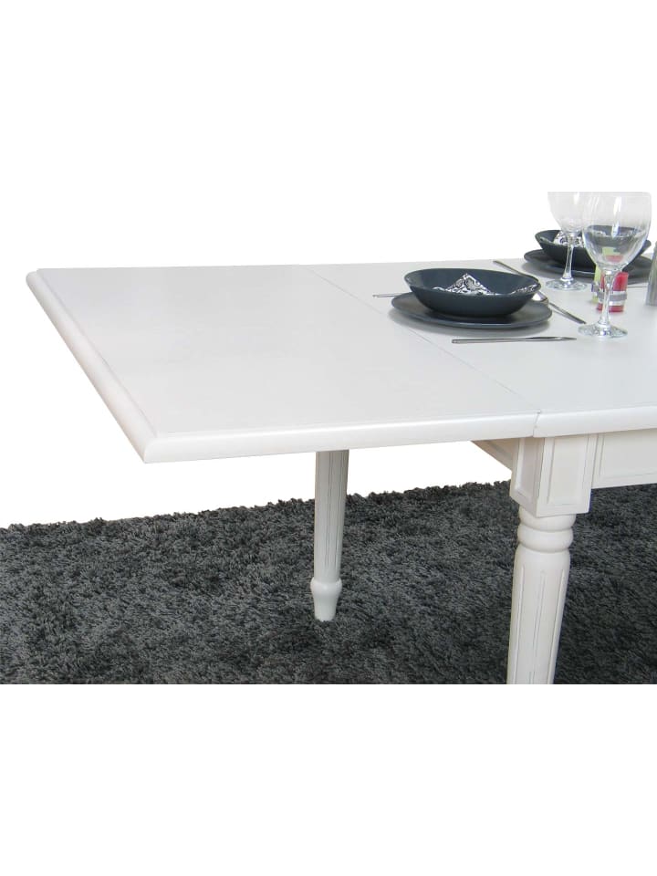 ebuy24 Essgruppe Amaretta (7-teilig) Weiß/Beige 180 x 100 cm günstig kaufen onesize