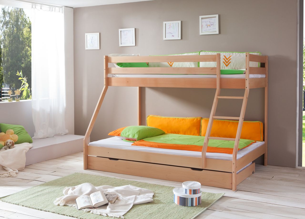 Relita Bettkasten zu Bett MIKE oder Nik der Fa. Relita, in Buche massiv natur lackiert