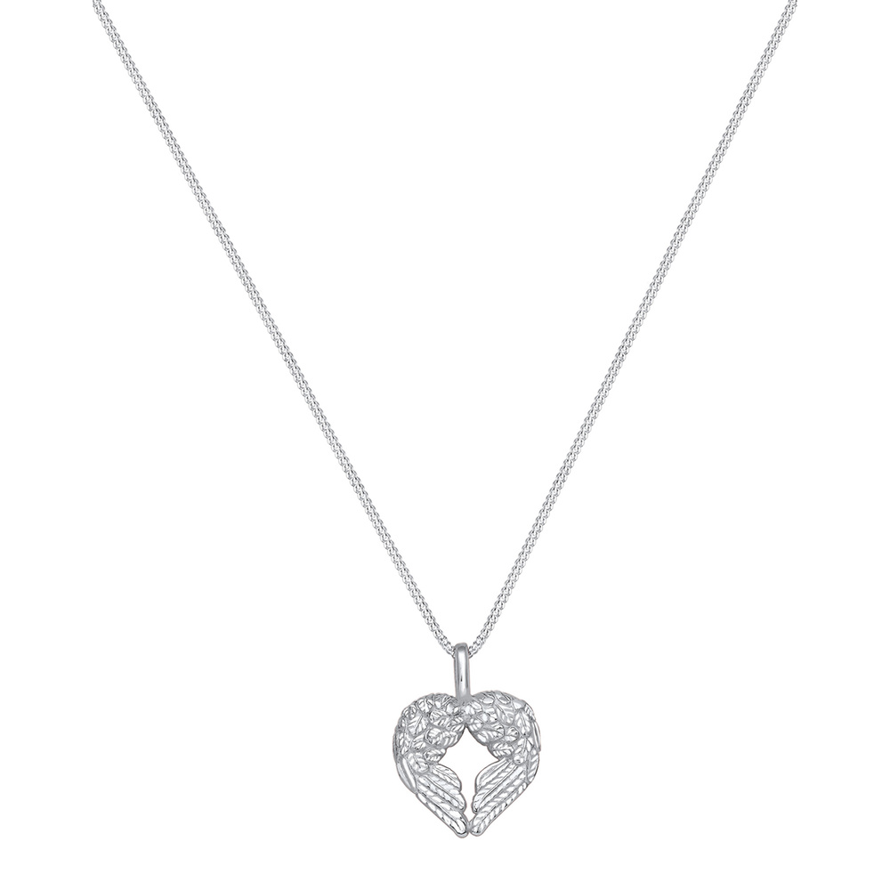 Elli Elli Collier Femme Pendentif Coeur Ludique en Argent Sterling 925 Bijoux