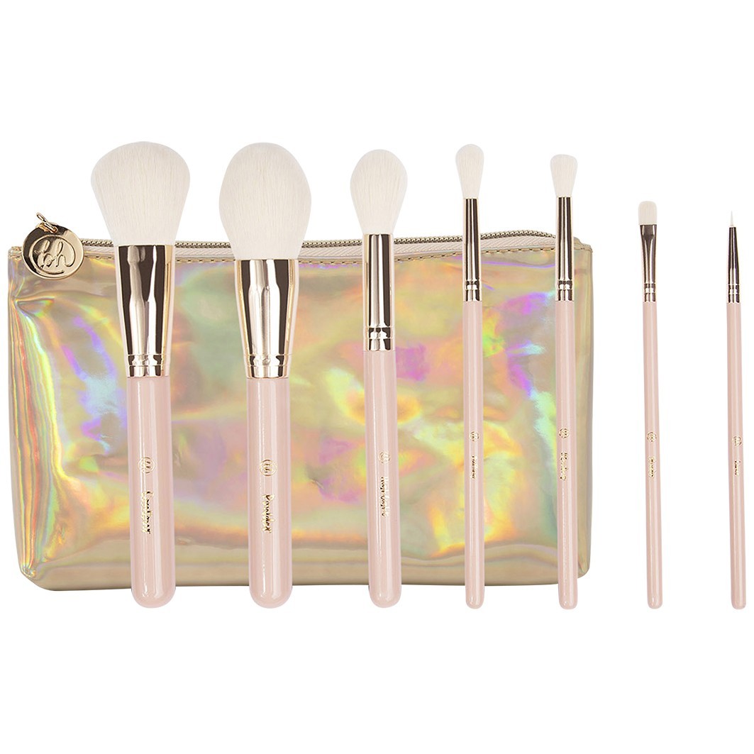 Travel Series - 7 Piece Face & Eye Brush Set with Bag