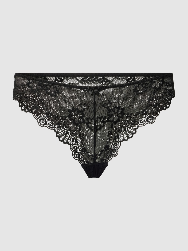 String mit Spitze Modell 'Melissa' in schwarz