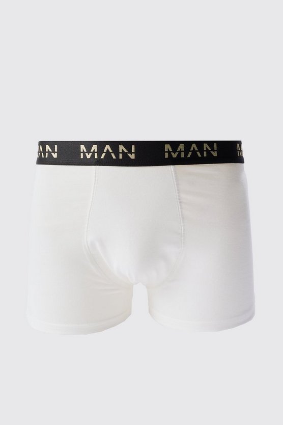 Weiße Man Dash Boxershorts in Gold
